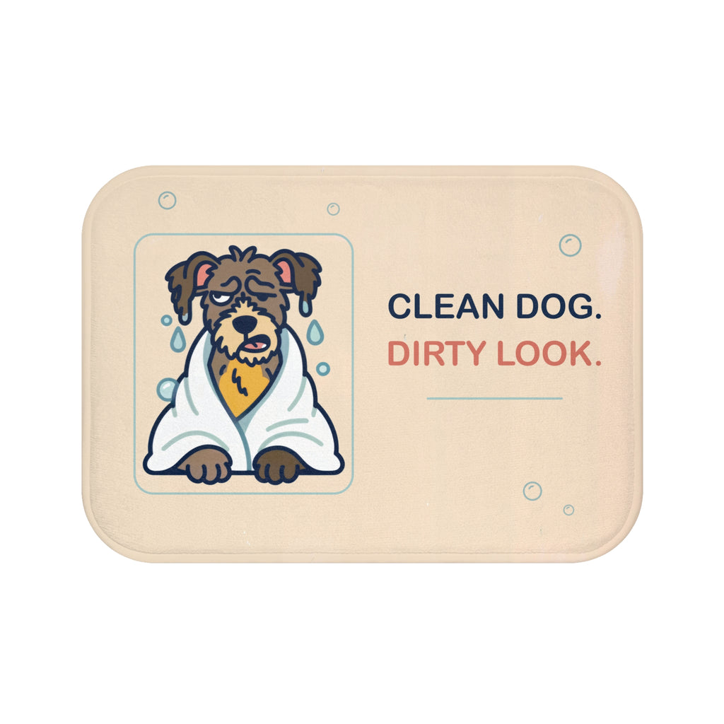 GleamPup Clean Dog. Dirty Look. Bath Mat – 24 × 17 in