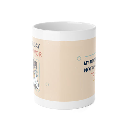 GleamPup Bath Day Survivor Mug – Funny Dog Lover Gift, 11 oz
